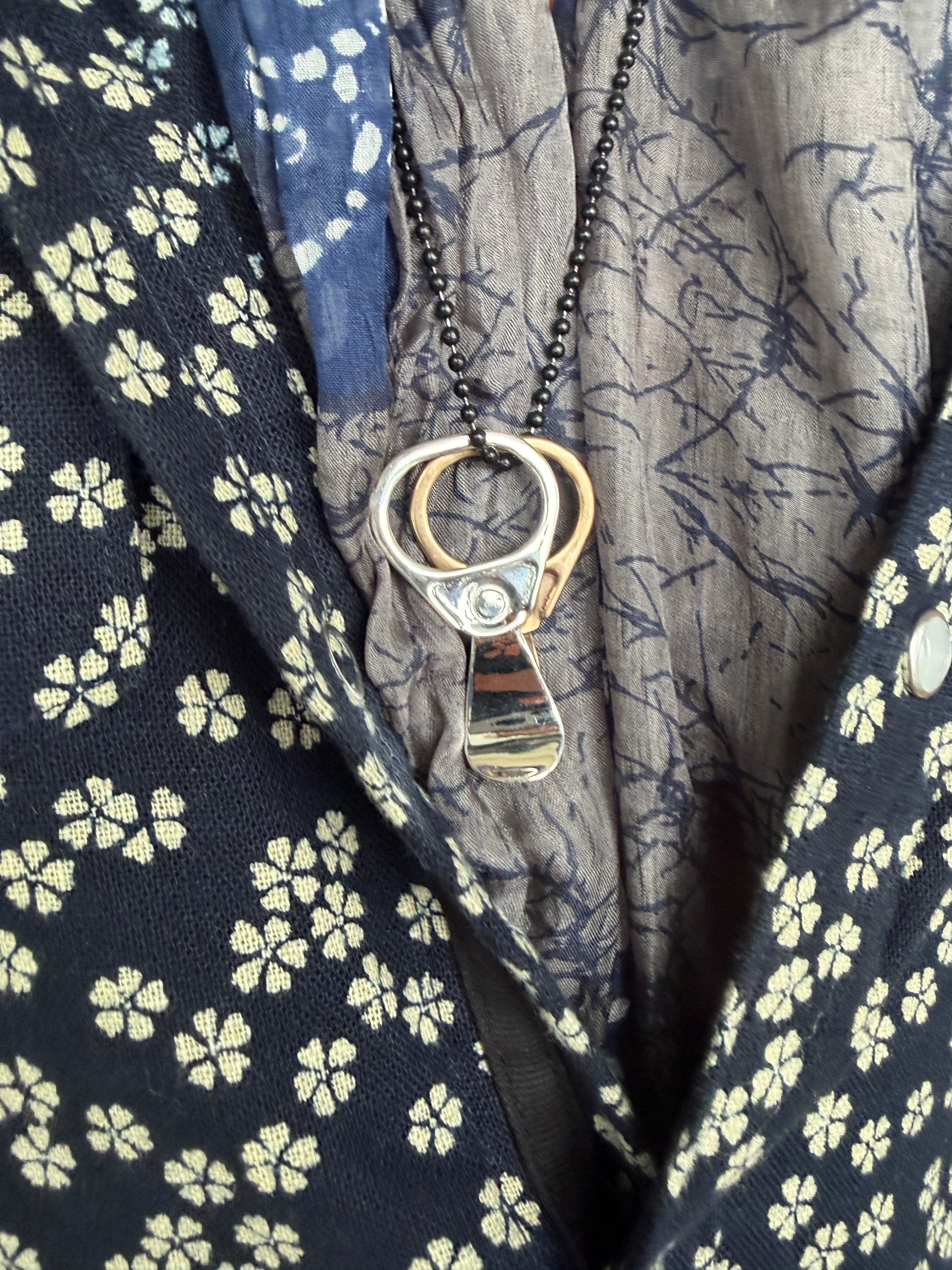 Sterling Silver on Black Chain - Bit Pop AUSTIN