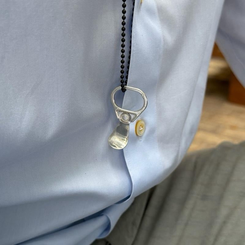 Sterling Silver on Black Chain - Bit Pop AUSTIN