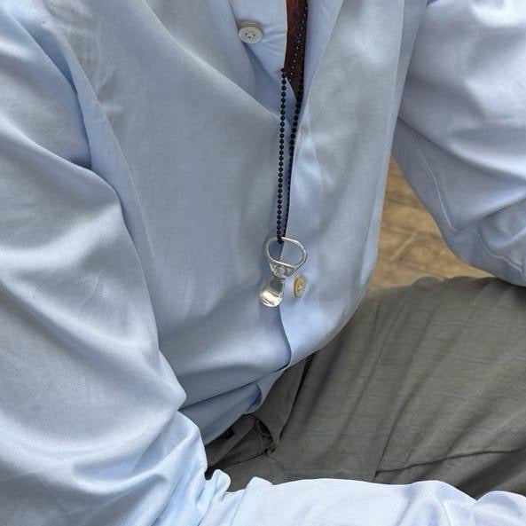 Sterling Silver on Black Chain - Bit Pop AUSTIN