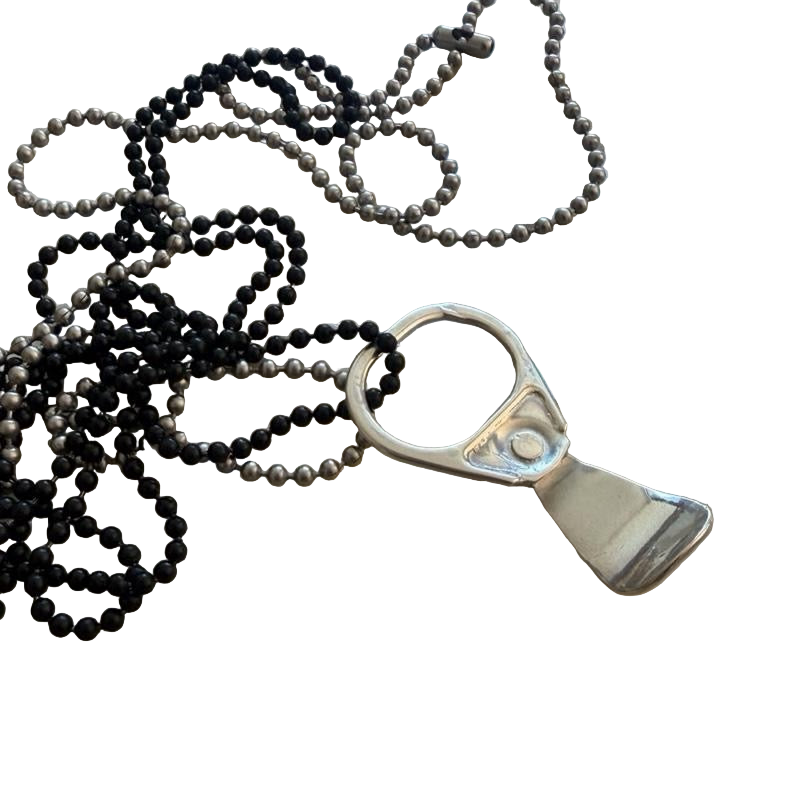 Sterling Silver on Black Chain - Bit Pop AUSTIN