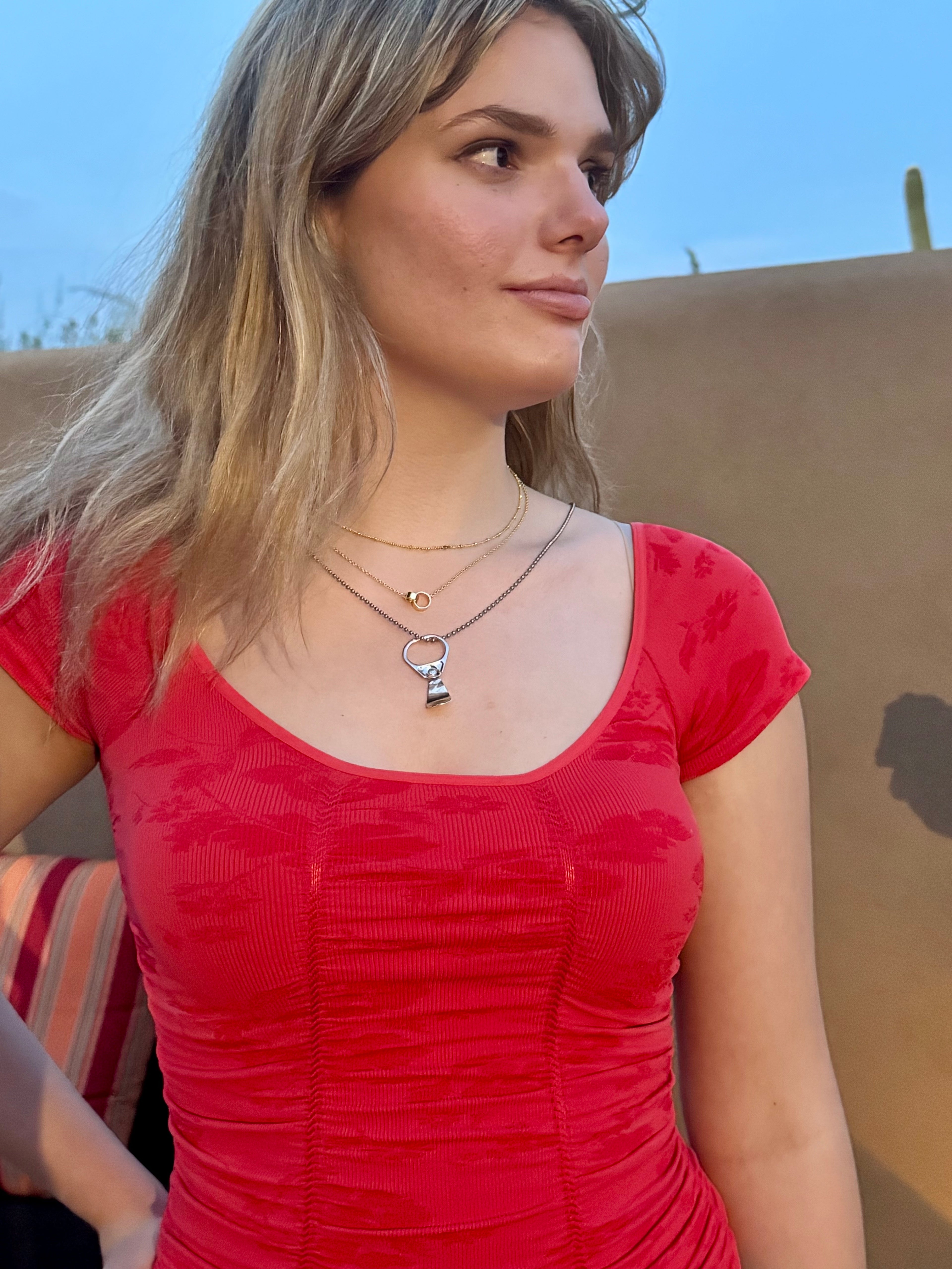 Bit Pop AUSTIN - Silver Pendant Necklace