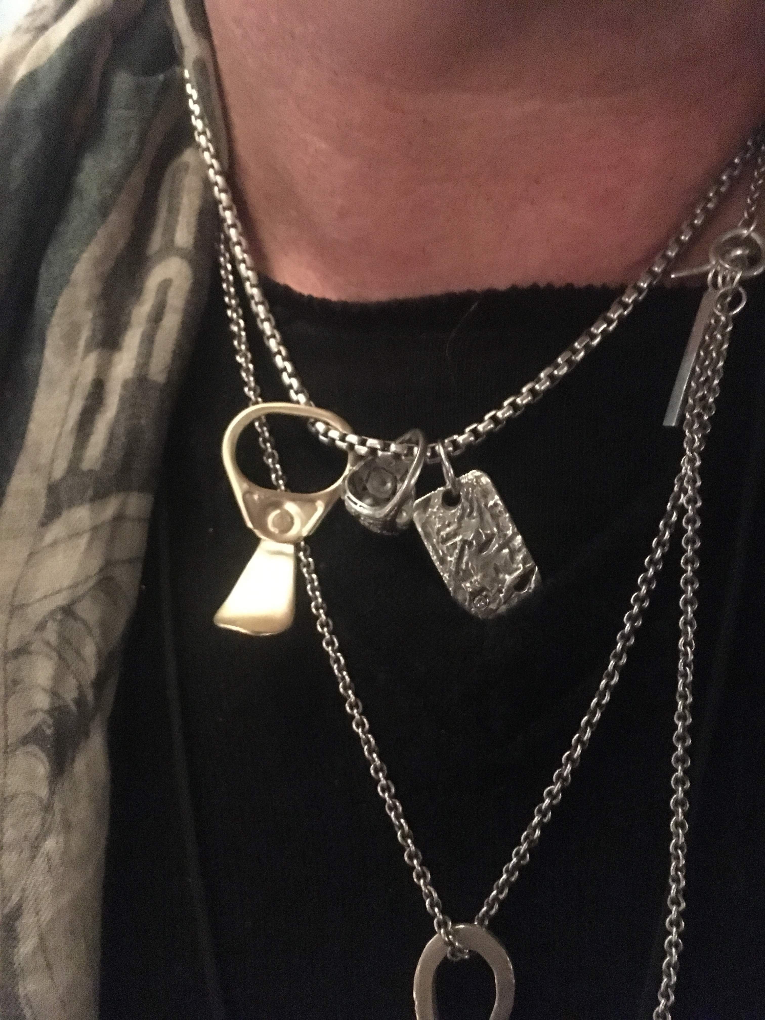 Sterling Silver on Black Chain - Bit Pop AUSTIN